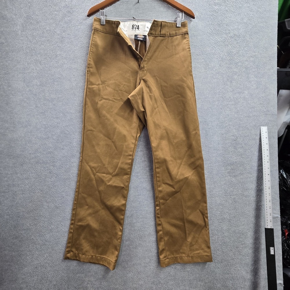 Dickies Men Pants 31X30 Brown Chino Twill 874 Work Pants Logo Original Fit
